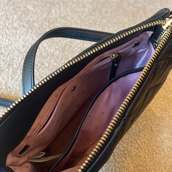 Kate Spade Black Purse, Pink Interior - Picture 2 of 3